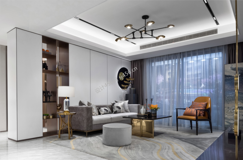 现代风格147平米客厅沙发家装效果图