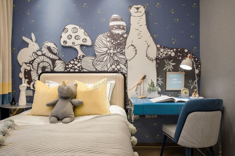 现代轻奢风格125平米儿童卧室家装效果图