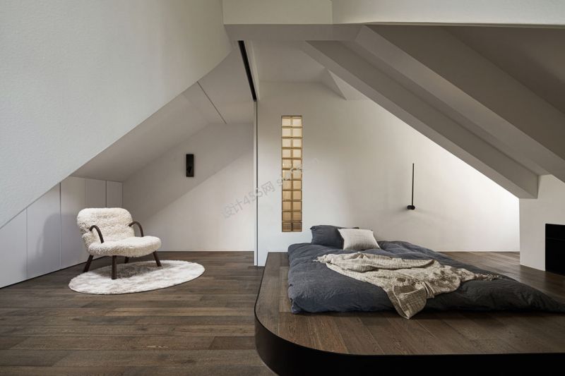 150平四居室简约风格卧室地面装修效果图