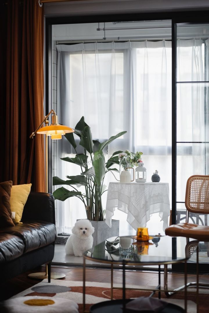 130㎡三居室美式风格阳台装修效果图