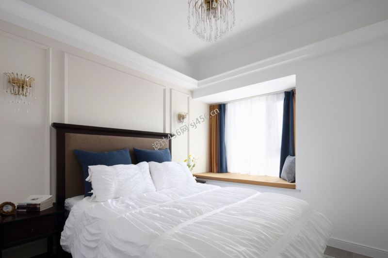 83平二居室简约风格卧室吊顶装修效果图