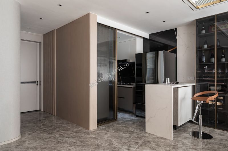 220㎡四居室现代风格吧台装修效果图