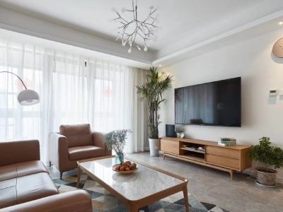 中庚香悦府北欧风三居室122平米设计效果图案例