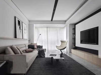 东城壹品现代风三居室115平米设计效果图案例