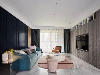 文景雅苑混搭风三居室146平米设计效果图案例