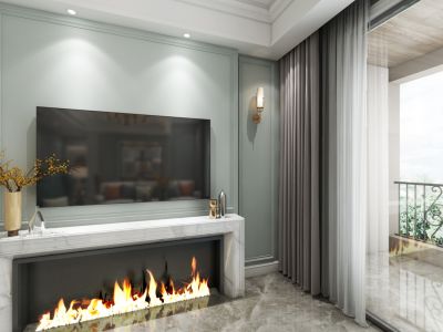 宝嘉花与山122㎡现代简约三居室装修案例