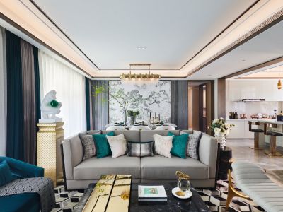 宏都筑景145平方四室新中式装修案例