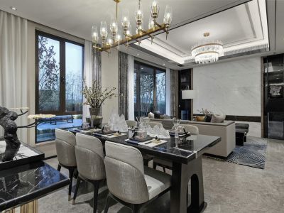 新世界丽樽新中式风格350平米别墅装修案例