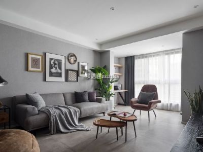 中洲锦城湖岸135平现代简约风格装修案例