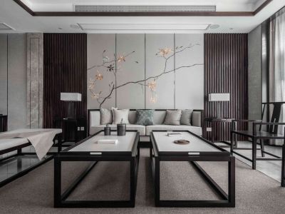 宏都筑景145平方四室新中式装修案例