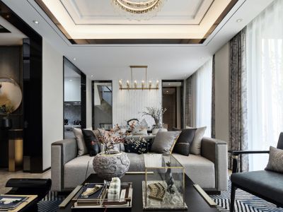 御景苑新中式风格131平米装修案例