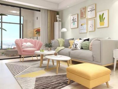 贝蒙天地120平米北欧风格三居室装修案例