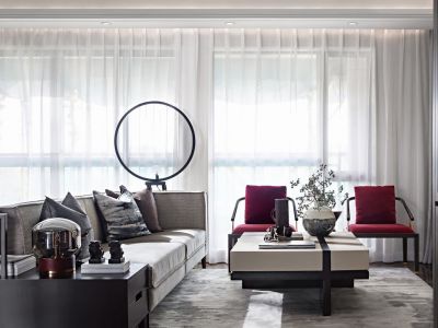 佳兆业水岸华府新中式风格125平米装修案例