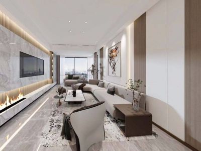 金科廊桥水乡128平米现代简约三居室装修案例