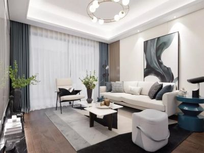 台北城敦美里116㎡现代简约三居室装修案例