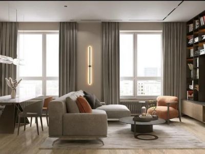 中岛花园132㎡三居室现代风格装修案例