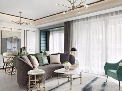 荣盛鹭岛荣府北苑135㎡三居室现代风格装修案例