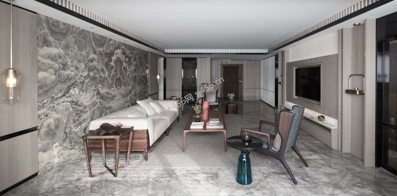 现代风格145平米客厅沙发家装效果图