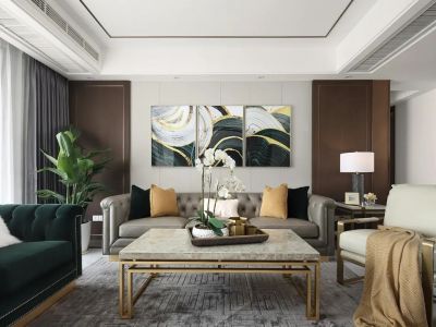 长沙恒大文化旅游城166平欧式风格四居室装修案例