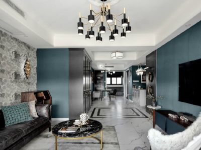 融创玉兰公馆115平方三室轻奢装修案例