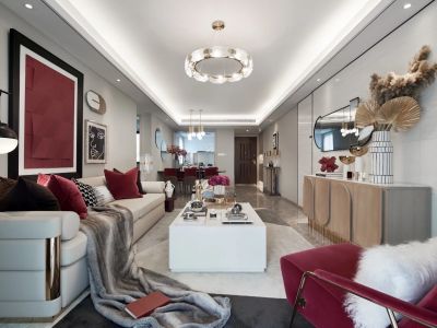 锦绣朝阳现代风格143平米装修案例