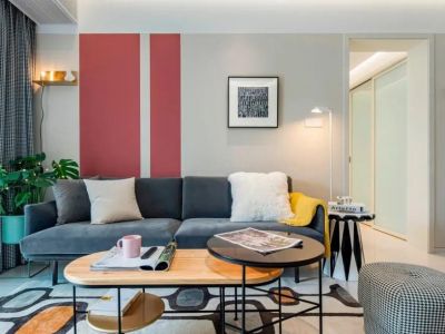 绿地新里城98㎡三居室现代风格装修案例