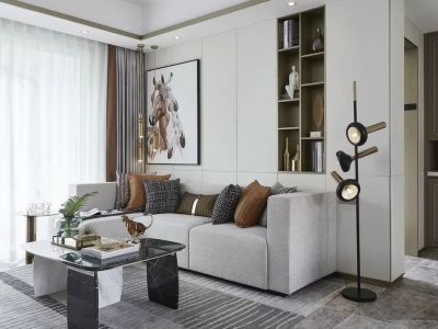 湖境天著现代风格97平米装修案例