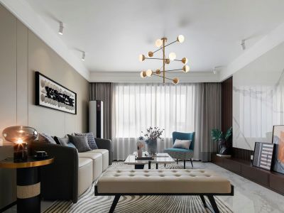 名城博园现代风格112平装修案例