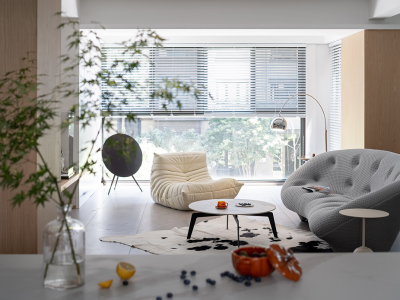 万润·滨江天著121平简约风格三居室装修案例