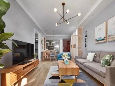 苏宁睿城88㎡三居室北欧风格装修案例