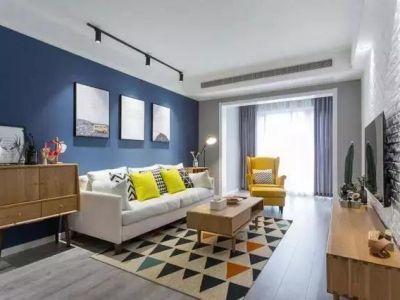 融侨观邸90㎡二居室北欧风格装修案例