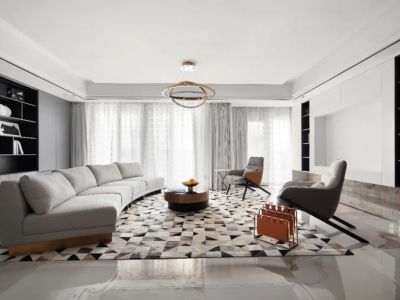 保利天禧128平现代风格三居室装修案例