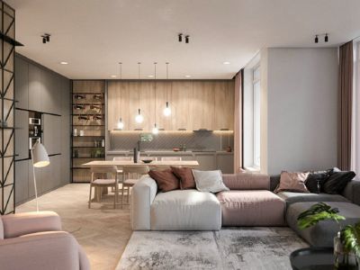 世茂外滩新城120㎡三居室现代风格装修案例