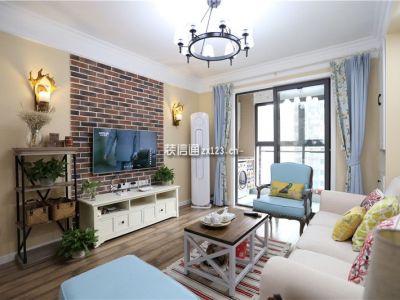 蓝润棠湖春天110平现代简约风格装修案例