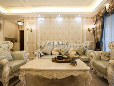 蓝光金悦府130平欧式风格装修案例