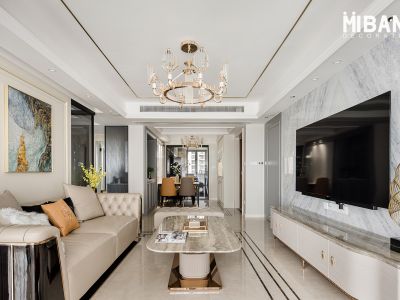 御园146平米美式轻奢风四室两厅装修案例