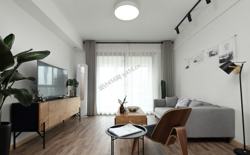 北欧风格78平米客厅沙发家装效果图