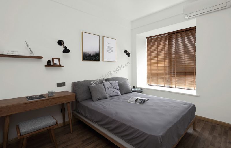 北欧风格78平米卧室床家装效果图