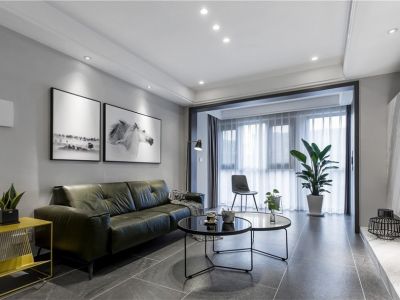 绿地·海格公馆115平米现代风三居设计效果图案例