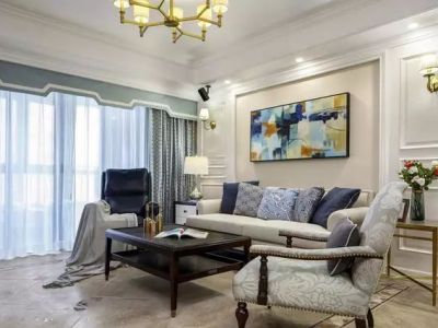 枫林天下96平米三居室现代装修案例