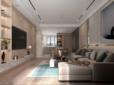 兴海苑122平米现代简约三居室装修案例