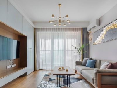 恒盛豪庭110平米现代简约三居室装修案例