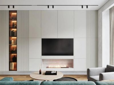 徽京剧团宿舍123平米现代简约三居室装修案例