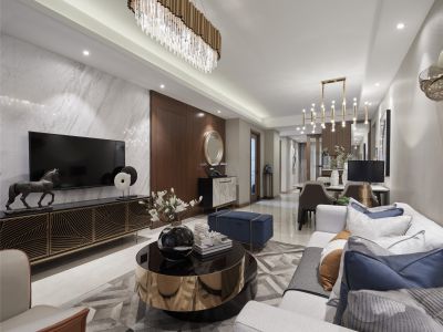 正大蓝城·春风蓝湾现代风格109平米装修案例