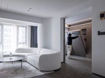 和棠瑞府76㎡二居室后现代风格装修案例