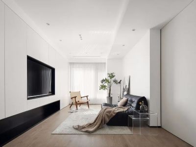 招商金茂名筑80㎡二居室现代风格装修案例