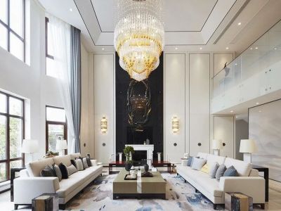 富力阅山湖130平方四室新中式装修案例