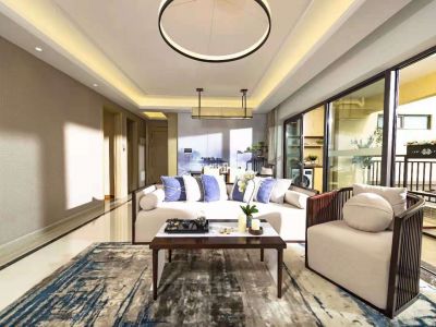 富力阅山湖136平方四室现代装修案例