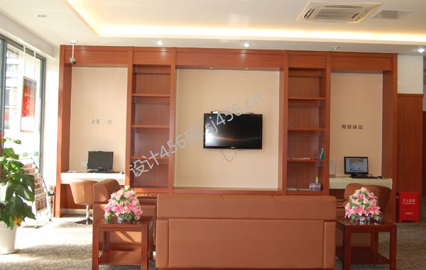 现代风格120平米银行大厅装修效果图