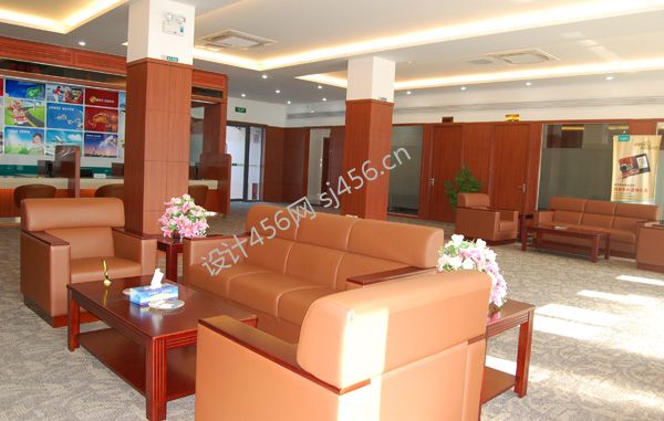 现代风格120平米银行大厅装修效果图